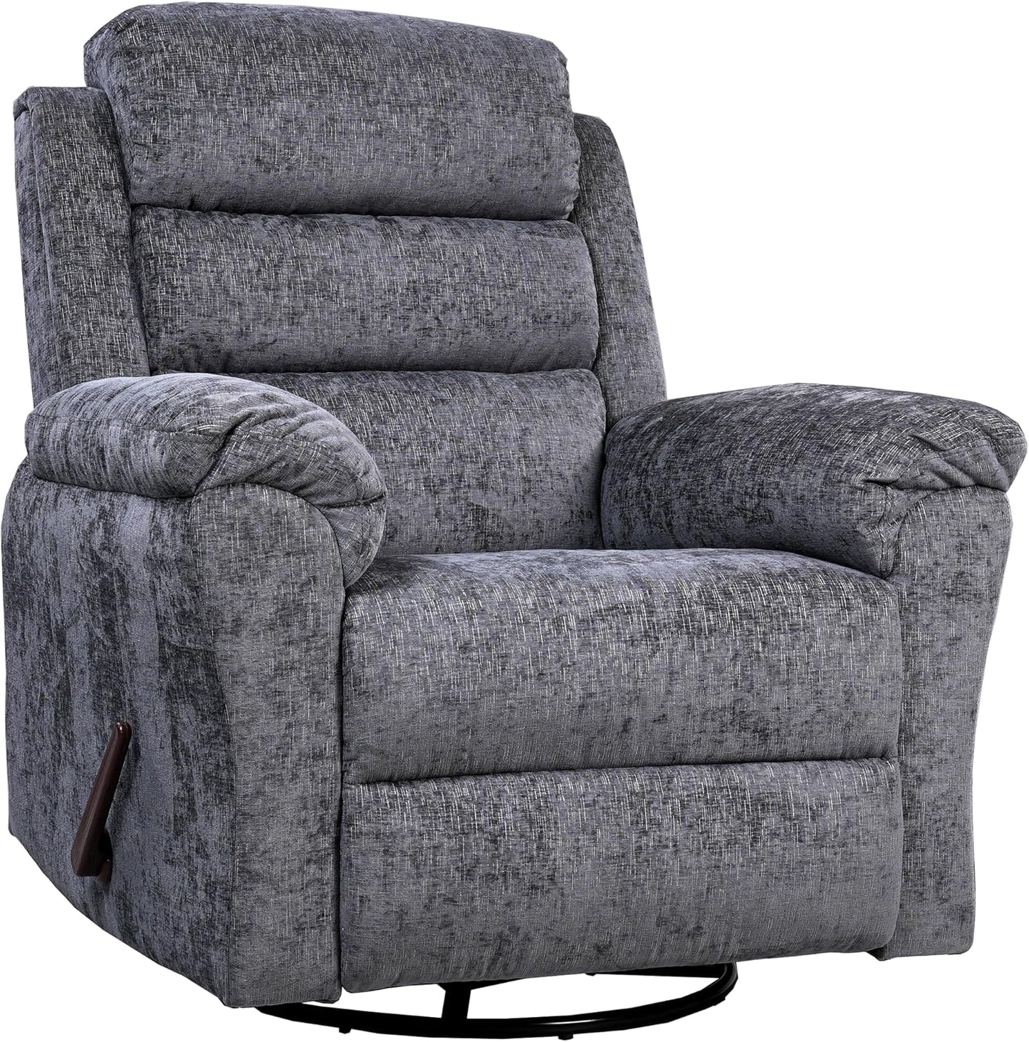 Softa Rocker Recliner Chair for Adults – Massage Swivel Rocker Recliner Chair with Heat & Vibration, 270° Swivel Glider Nursery Chair for Living Room Bedroom Nursery (Gray)