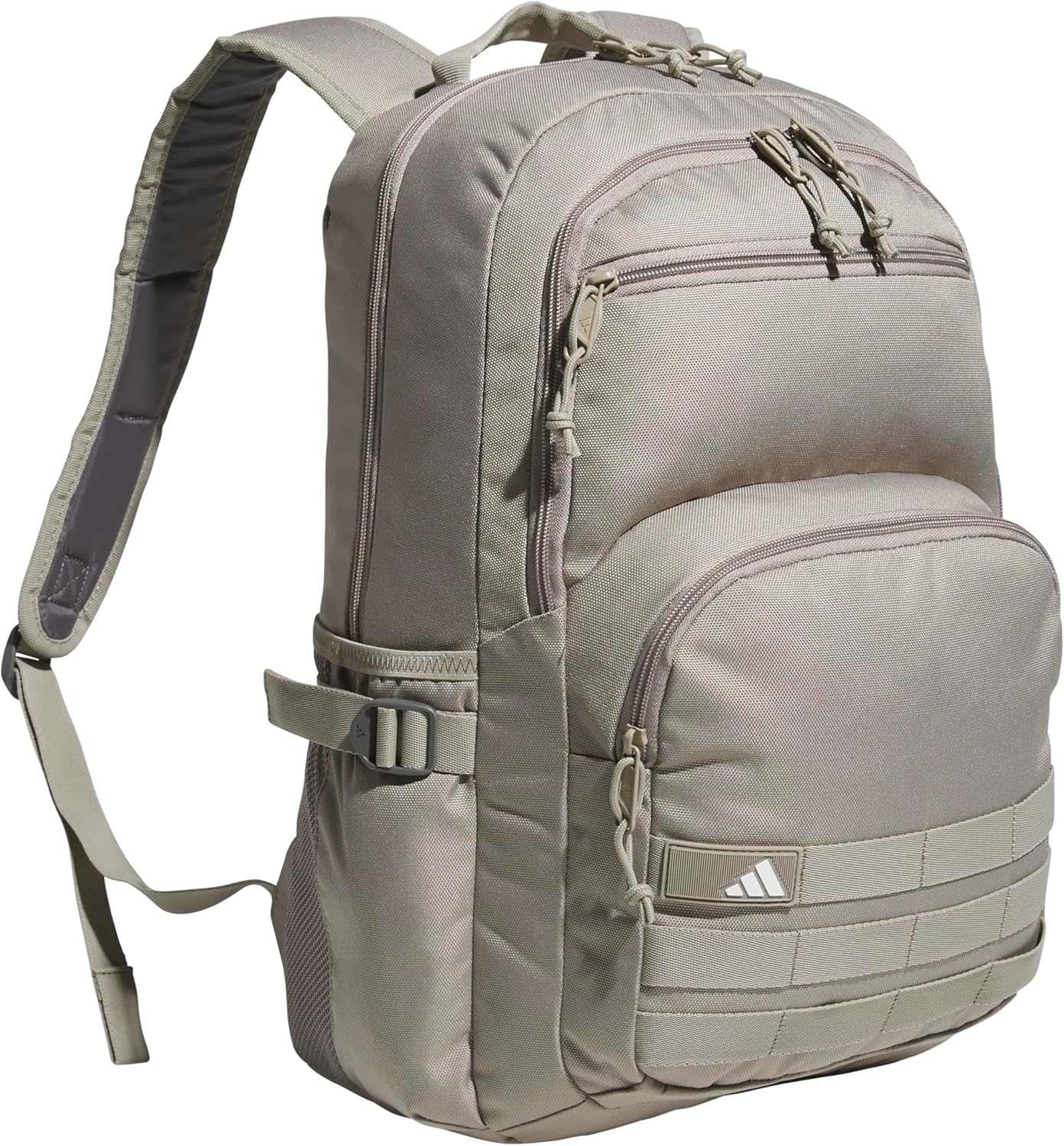 adidas Interval Backpack with Laptop Sleeve, Lightweight Durable Book Bag for Women and Men, Black/White, One Size