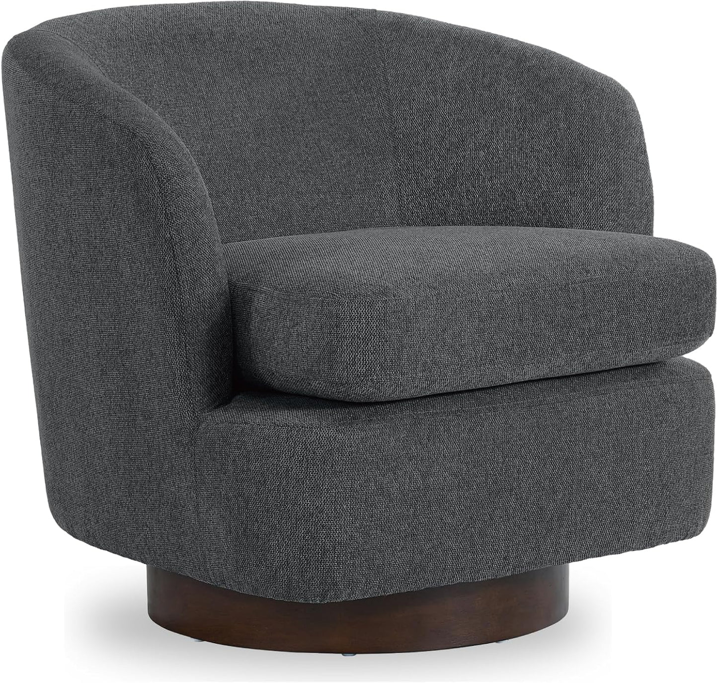 Swivel Accent Chair Modern Barrel Armchair with Wood Base for Bedroom Reading Waiting Living Room,1 PCS