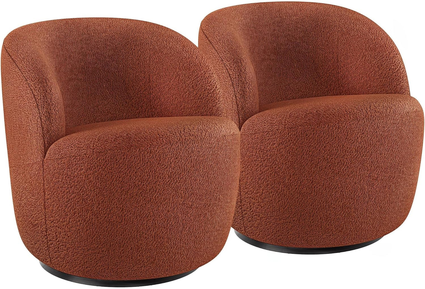 BELLEZE Modern Velvet Swivel Accent Chairs, 360 Upholstered Multi-Purpose Chairs, Comfortable Round Barrel Chairs for Living Room Bedroom - Slate (Set of 2) - 300 lbs Weight Capacity