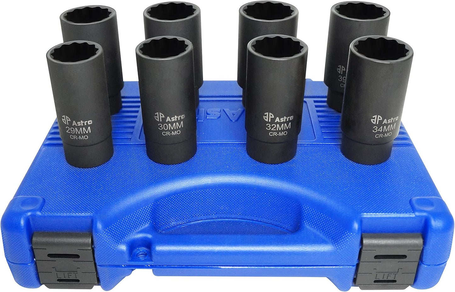 Astro Pneumatic Tool 78868 12-Point Axle Nut Socket Set (8 Piece)