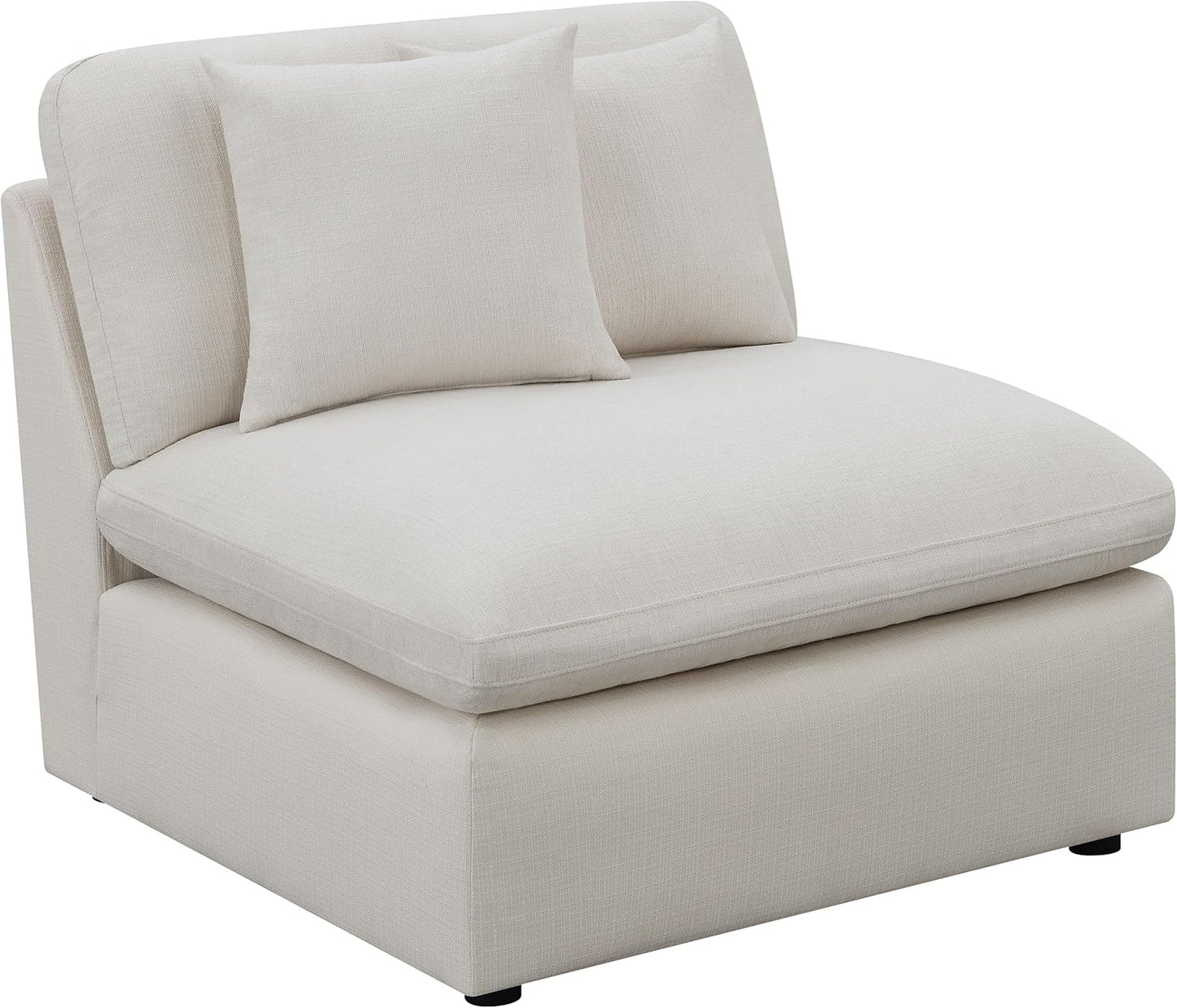 Coaster Home Furnishings - Hobson - Upholstered Armless Chair with Foam Cushion and Reversible Cushion - Living Room - Charcoal - 551455