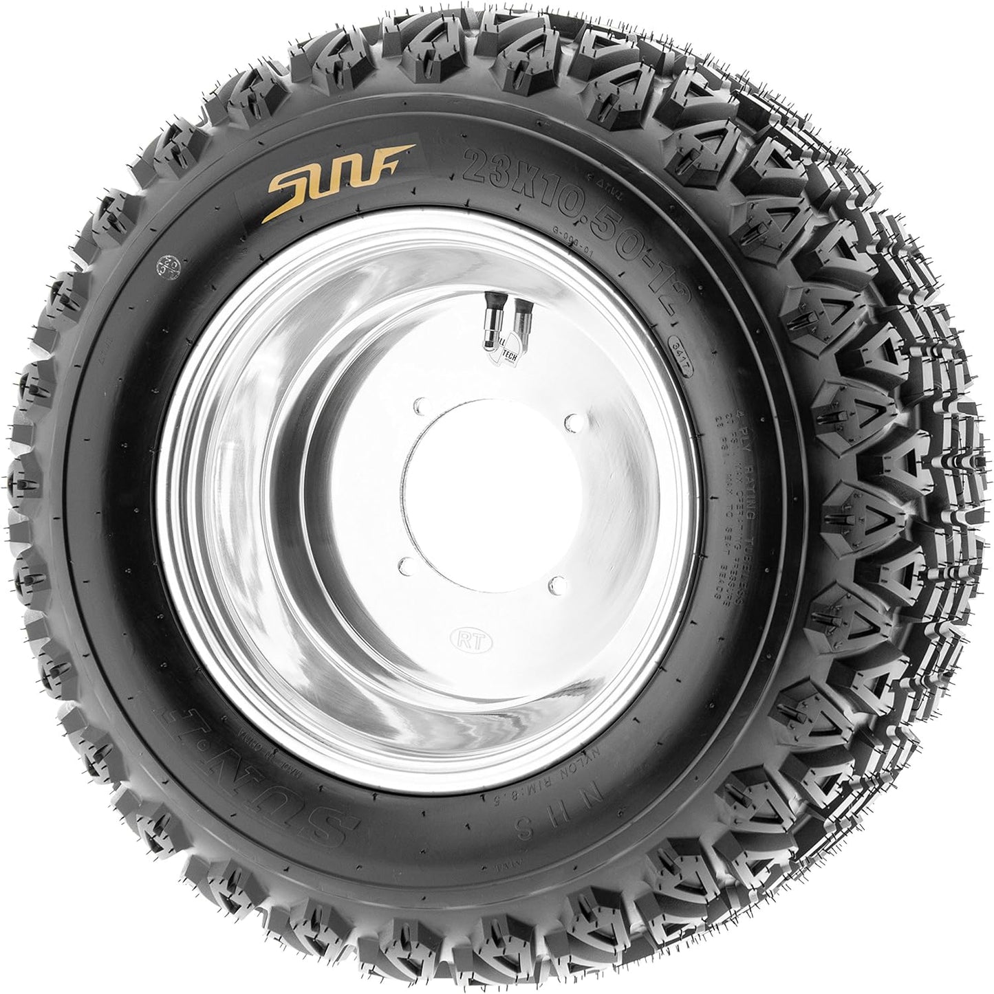 Set of 4 SunF G003 all-terrain 23x11-10 Front & 23x11-10 Rear ATV UTV Golf-Cart Turf Trail Tires, 4 Ply, Rim(s) NOT included