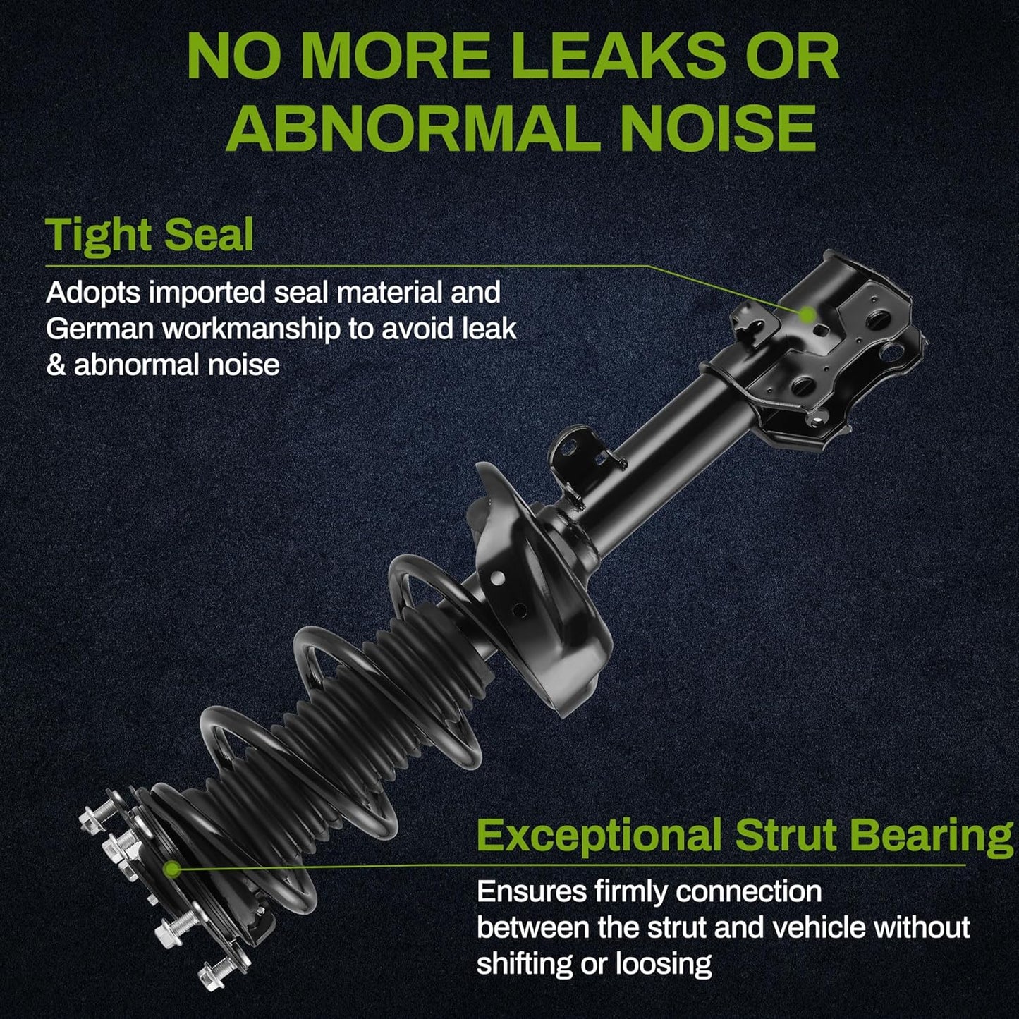 AUTOSAVER88 Front Pair Complete Quick Struts Shocks Compatible with 2007-2014 CR-V