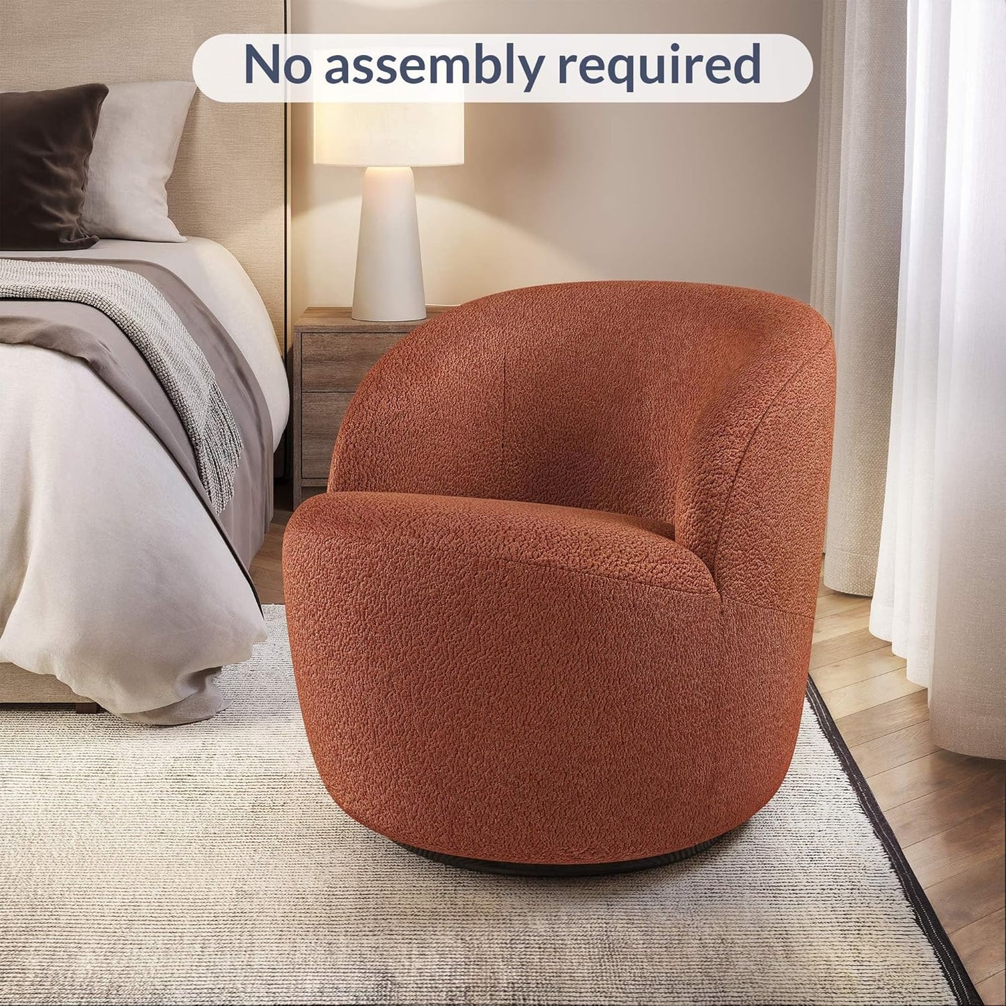 BELLEZE Modern Velvet Swivel Accent Chairs, 360 Upholstered Multi-Purpose Chairs, Comfortable Round Barrel Chairs for Living Room Bedroom - Slate (Set of 2) - 300 lbs Weight Capacity