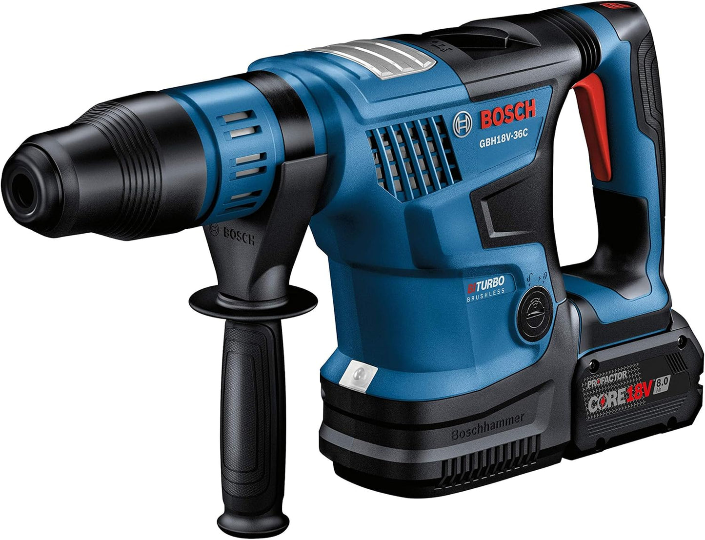 Bosch GBH18V-36CK24-RT PROFACTOR 18V Brushless Lithium-Ion 1-9/16 in. Cordless SDS-max Rotary Hammer Kit with BiTurbo Technology and (2) 8 Ah Batteries (Renewed)