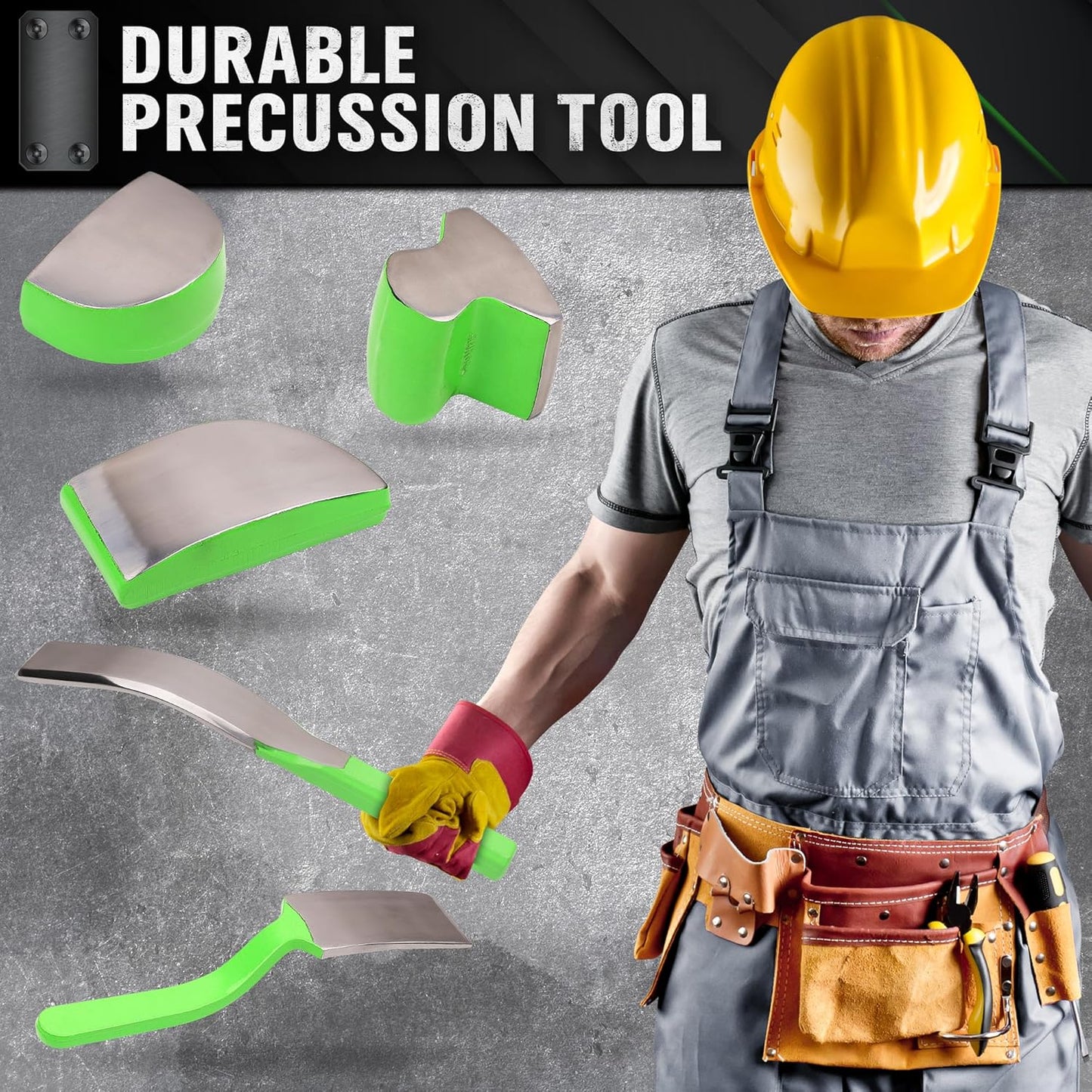 SWANLAKE GARDEN TOOLS 9Pcs Auto Body Hammer and Dolly Set, Heavy Duty Car Body Dent Repair Tool Kit with Carrying Case, Wood Handles, Performance Carbon Steel Hammers and Dollies Set, Fender Tool Set