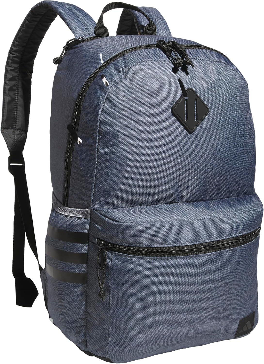 adidas 3-Stripe Classic Backpack for Men and Women, Bag with Laptop Sleeve, Woodland Floral Chalk White/Wonder Orchid Purple/5.0, One Size