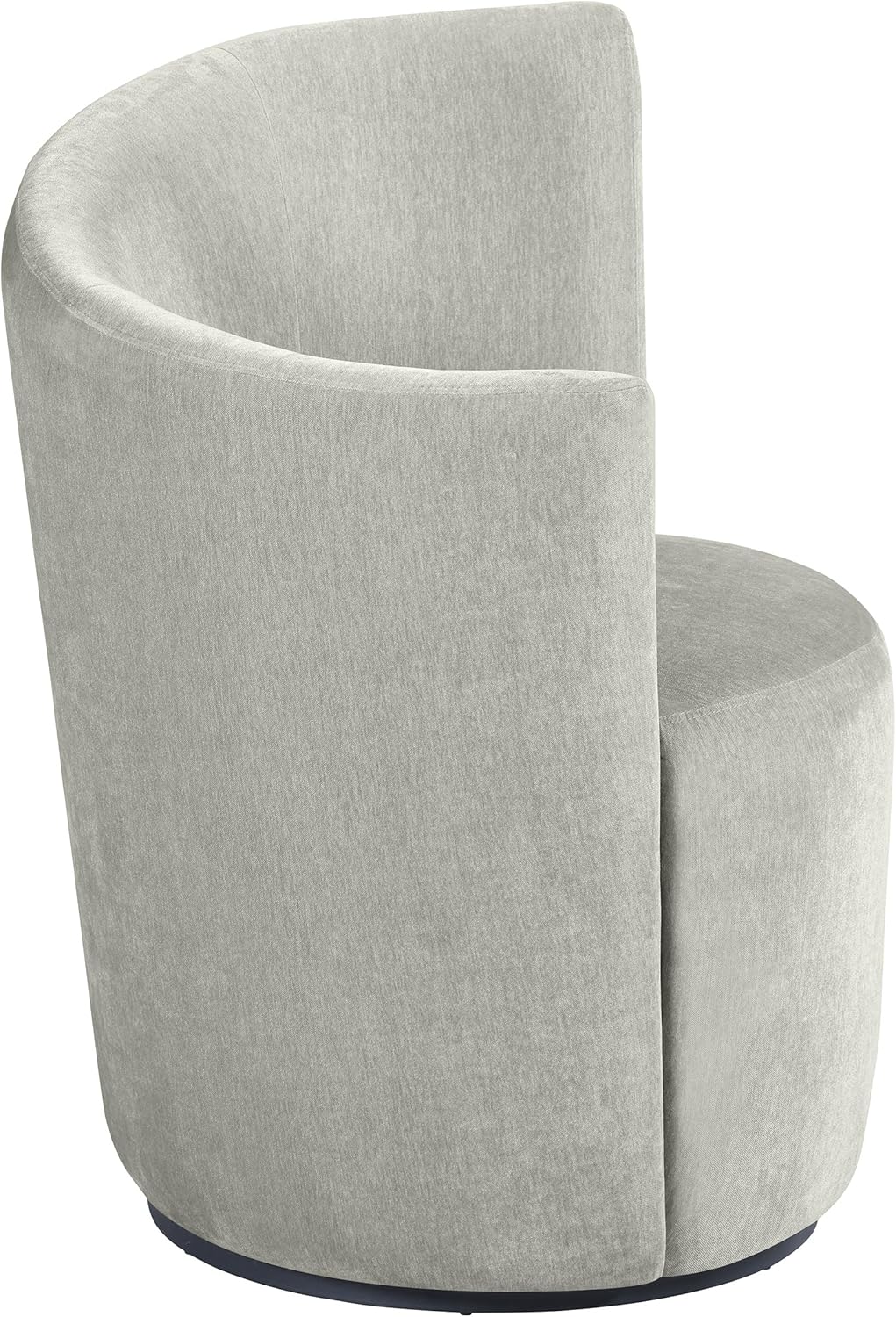 Coaster Home Furnishings - Nueva - Wood - Upholstered Swivel Accent Chair with Curved Backrest, Cushioned Seat and Contemporary Style - Living Room - Dove Grey - 907527