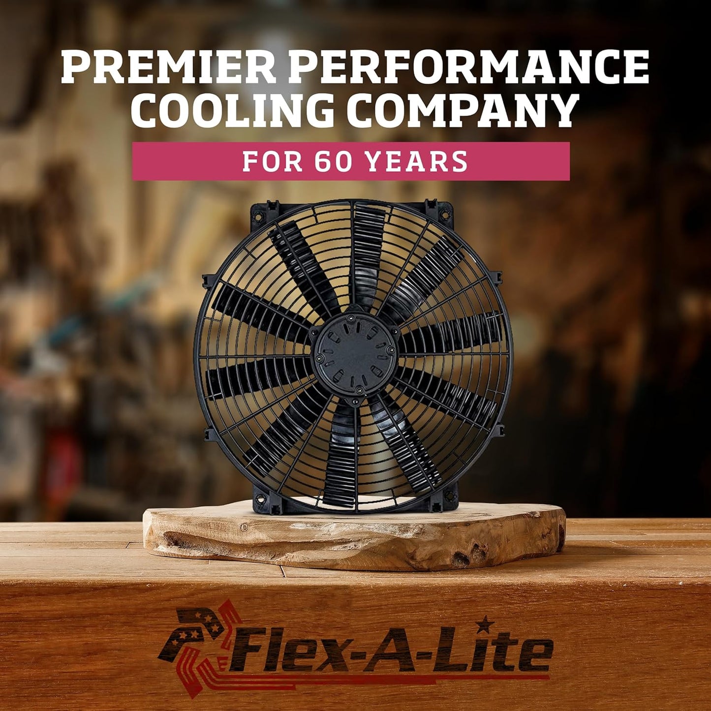 Trimline Reversible Electric Fan, Pusher-Puller Fan (116), Car Accessories, 16 Inches Black