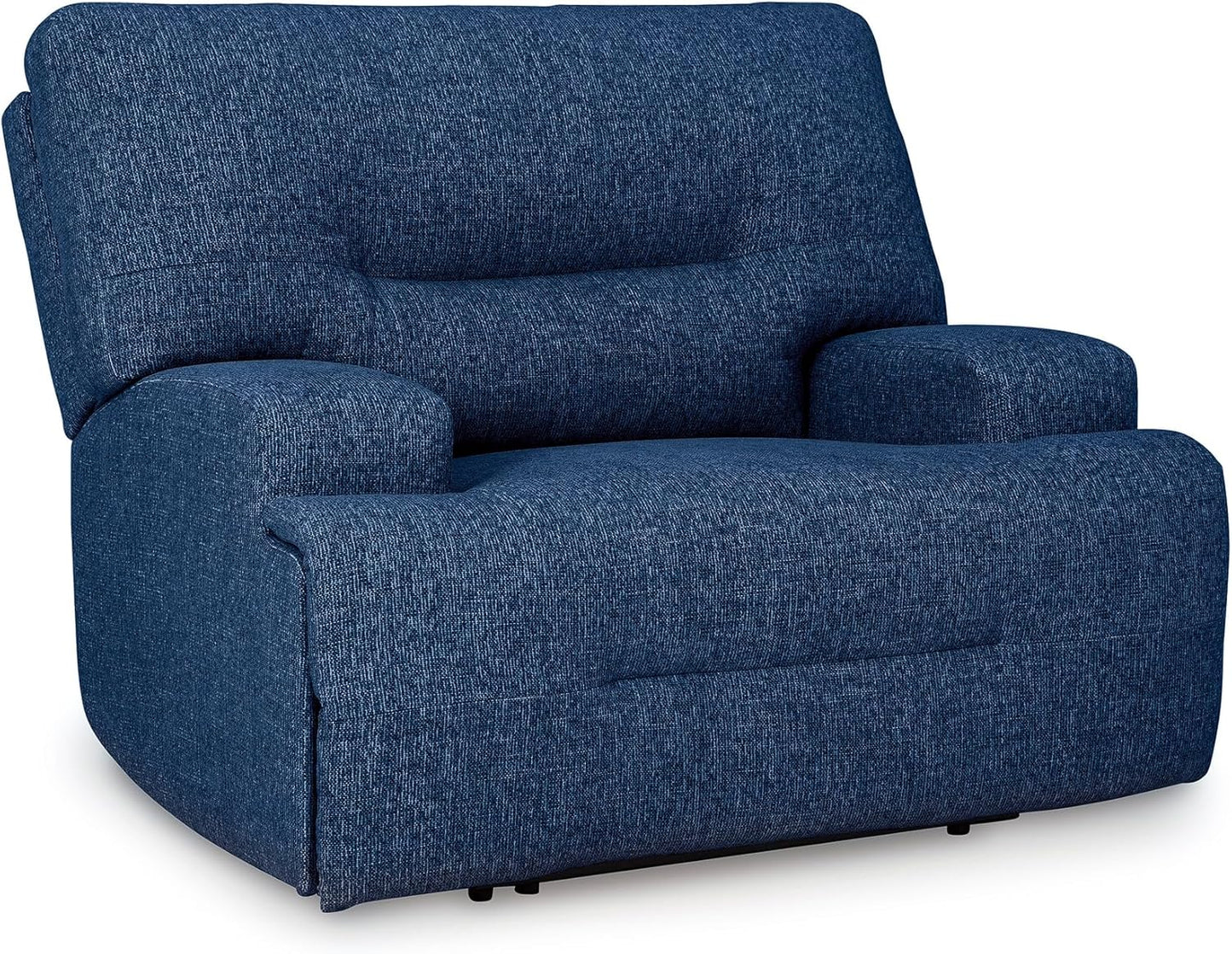 Signature Design by Ashley Acklen Place Contemporary Indoor Zero-Gravity Stain Resistant Oversized Upholstered Power Recliner with Adjustable Headrest and USB Port, Light Gray