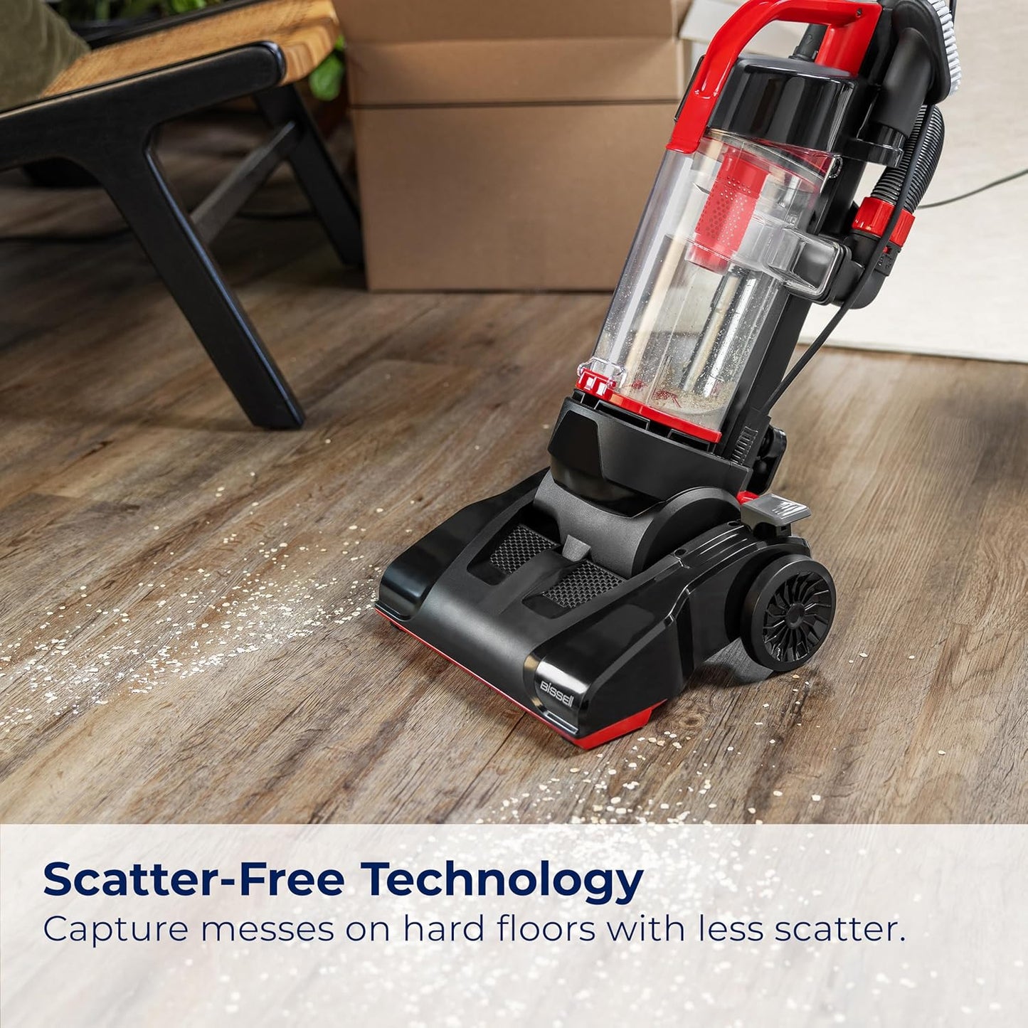 BISSELL CleanView Compact Upright Vacuum, Fits in Dorm Rooms & Apartments, Lightweight with Powerful Suction and Removable Extension Wand, 3508