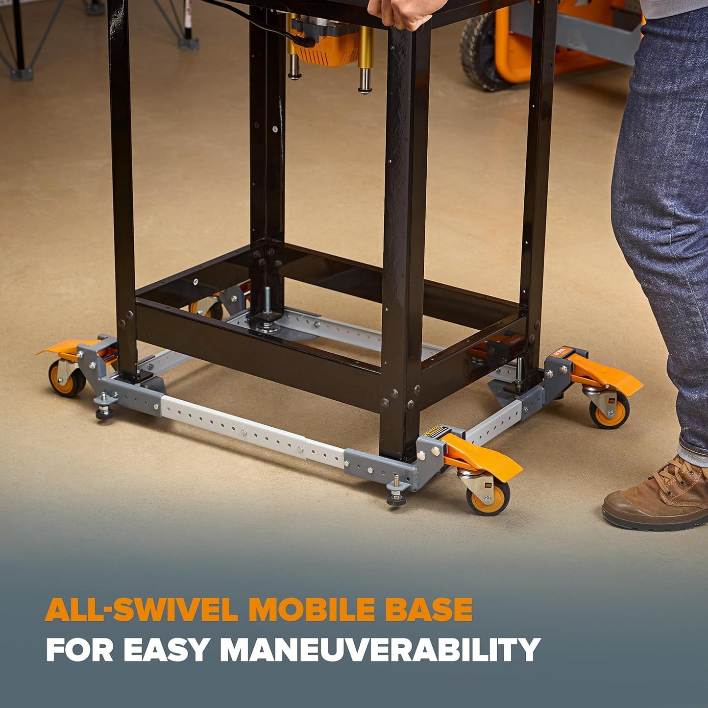Bora Heavy Duty All-Swivel Mobile Base: 650 Lb Capacity PM-2550