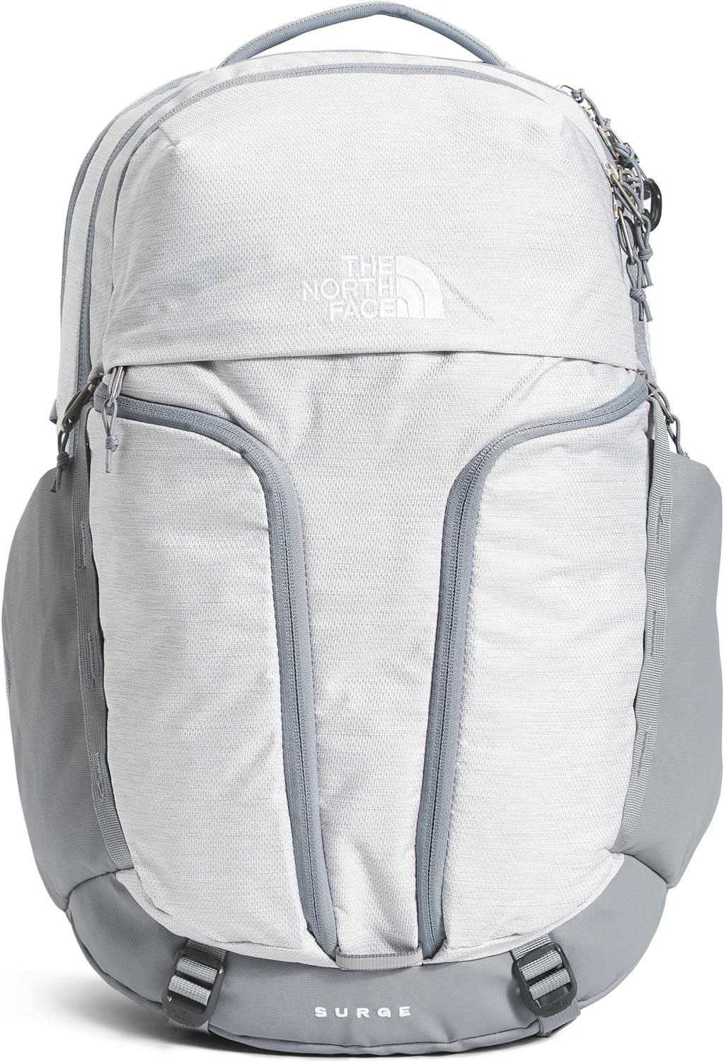 THE NORTH FACE Women's Surge Commuter Laptop Backpack | Everyday Travel Bag with 16" Laptop Sleeve, Water-Repellent Finish, Women-Specific Fit, TNF Black/TNF Black-NPF, One Size
