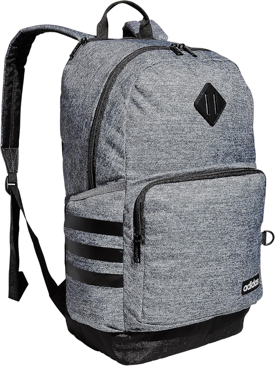 adidas 3-Stripe Classic Backpack for Men and Women, Bag with Laptop Sleeve, Woodland Floral Chalk White/Wonder Orchid Purple/5.0, One Size