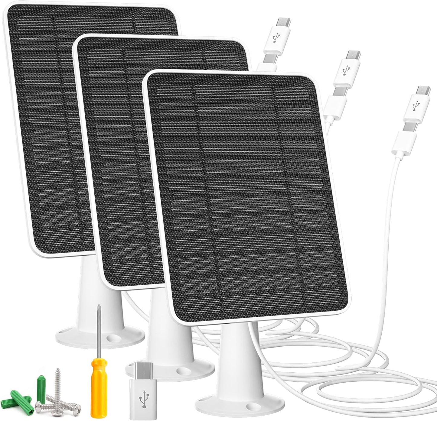 5W Solar Panel Compatible with Blink Outdoor 4(4th Gen)/Blink Outdoor(3rd Gen) XT3 & Blink XT2/XT Camera, Blink Solar Panel Charger with 13.1ft Cable Rubber Plug, IP65 Waterproof, Secure Mount, 4 Pack