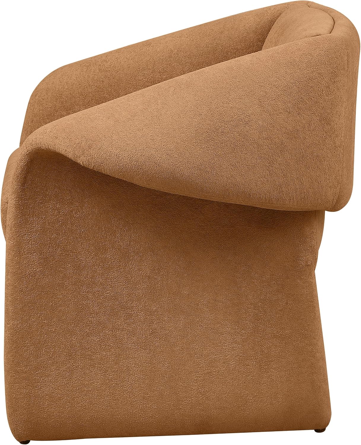 Coaster Home Furnishings - Ramsey - Wood and Fabric - Upholstered Accent Chair with Curled Arms, Boxed-Edge Seat Cushion and Low Back - Living Room - Honey - 907523