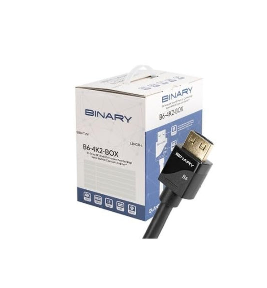 B6-4K2-.3-40BOX B6 Series 4K Ultra HD Premium Certified High-Speed HDMI, .3m (1ft) Length, 18Gbps Bandwidth, HDR, DA, HDMI 2.0b Compliance, Box of 40 with Plastic Handle