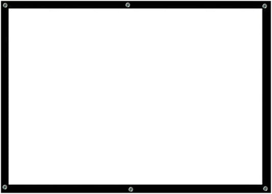 70'' Portable Projector Screen 16:9 White Dacron 70" Diagonal Projection Screen Foldable Home Theater for Wall Projection