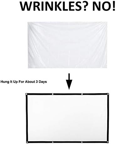 2020 New 3D Foldable 60/72/84/100/120/150inch Projector Screen 16:9 Anti-Crease Projection Movies Screen for Home Outdoor(60 inch)