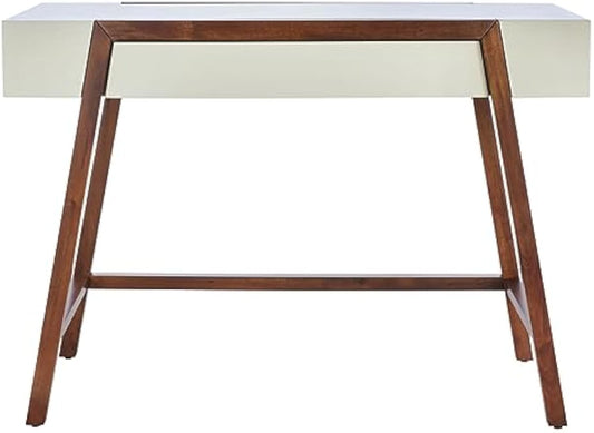 SAFAVIEH Home Collection Marwood Mid-Century Modern White/Brown Desk