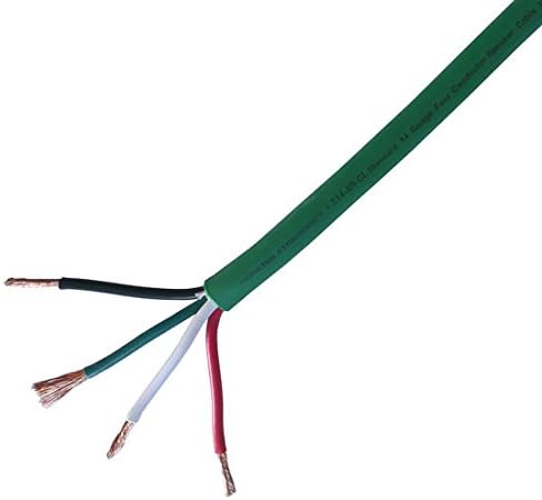 400 Ft 4-Conductor 14 GA Speaker Cable in-Wall THX Certified Pure Copper AV S14-4R CL 14 Gauge Speaker Cable 4 Wire Stereo Home Theater Digital Audio, CL3/FT4 Rated, UL Listed