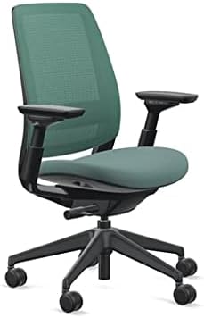 Steelcase Series 2 Office Chair - Ergonomic Work Chair with Wheels for Carpet - with Back Support, Weight-Activated Adjustment & Arm Support - Adjustable Rolling Chairs for Desk - Graphite