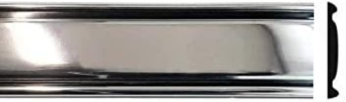 1973-1987 Chevy GMC Chrome Side Body Trim Molding C10, C20, C30, K10, K20, K30, V10, Suburban, Custom Deluxe, Silverado, Pickup Trucks - 2.25" Wide (Full Roll - 320")