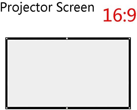 100 Inch Foldable Projector Screen White Projection Screen 3D Movie for Outdoor Camping 16:9 Portable 1pc
