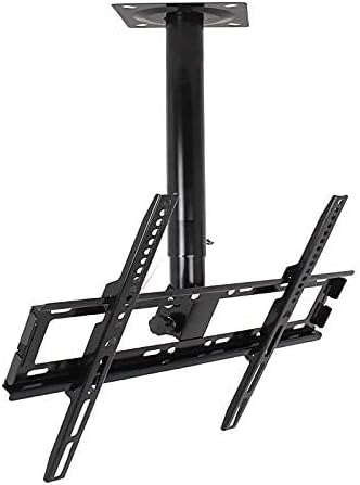 Adjustable Ceiling TV Mount Bracket Full Motion Height Stand, 360° Rotation Tilt Swivel Hanging Design Fits 32–55 Inch TVs, Max Load 132lbs