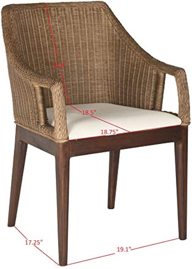 SAFAVIEH Home Collection Enrico Arm Chair, Brown