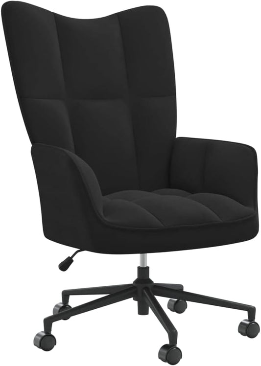 Accent Chair Arm Chair Living Room Chairs,Sleeper Sofa Relaxing Chair Black Velvet,for Apartment Living and Home Office
