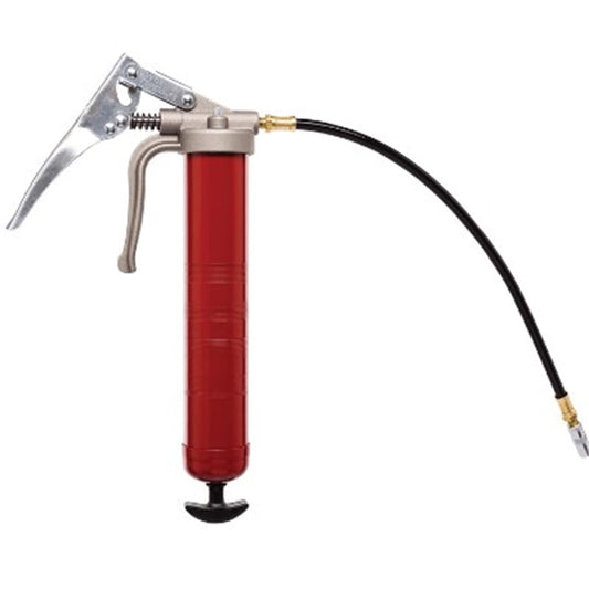 Alemite 555-E Professional Series Grease Gun, Dual Leverage Feature, 18" Flexible Hose, 7,500 psi Pressure, Quick Priming, Ergonomic Cast Handle, Universal Follower, Durable Coupler, Bleeder Valve