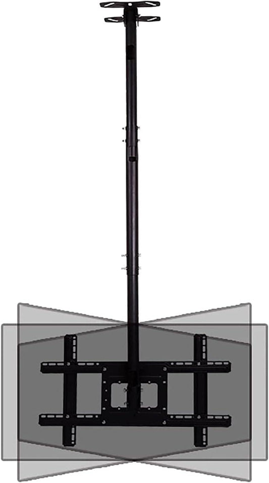 TV Stand TV Unit, Ceiling TV Mount, Teles Height Adjustment Ceiling for 32-59 Inch Flat and Curved TVs Up to 68kg TV Mount TV Stand