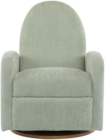 Christopher Knight Home Sidney Boucle Fabric Upholstered 360° Swivel Chair, Push-Back Recliner, Solid Wood Glider Recliner with Rotation, Living Room Lounge Chair, Adjustable Backrest, Greyish Green