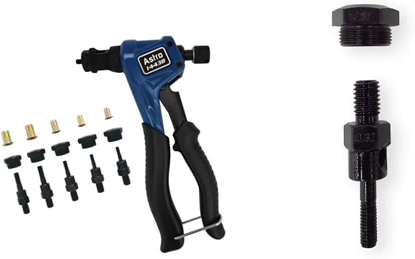 Astro Pneumatic Tool 1443B Professional Hand Rivet Nut Kit SAE & Metric with Rivet Nuts