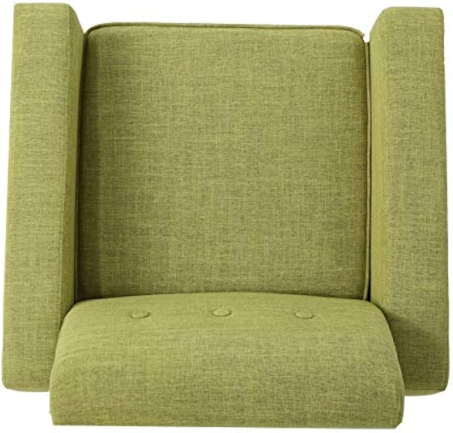 Christopher Knight Home Sawyer Mid-Century Modern Fabric Club Chair, Muted Green / Natural