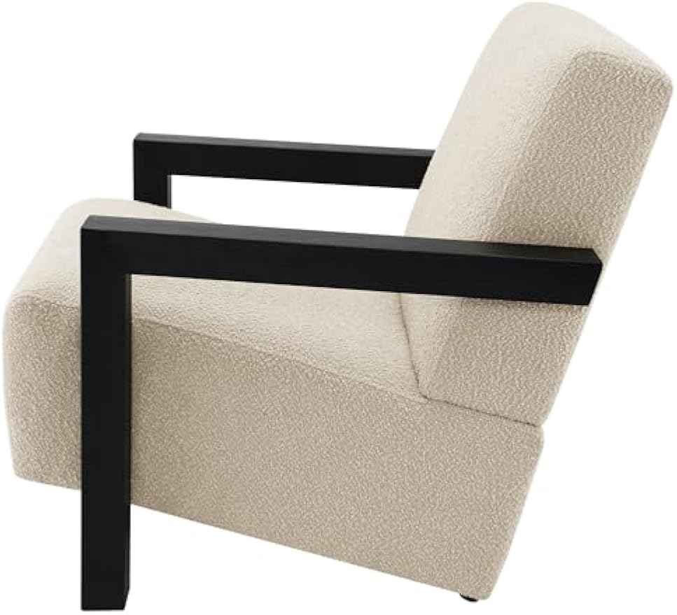 Coaster Home Furnishings - Fitzroy - Upholstered Boucle Accent Chair with Arms, Wood Frame, Angled Armrests, Reclined Seat and Back - Living Room - Latte - 903095