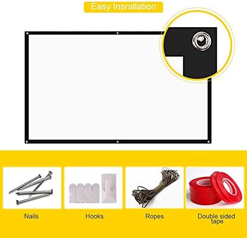 120 inch 16:9 Screen for Projector Portable Projector Screen Foldable Projection Screen Front Rear for Home Theater Outdoor