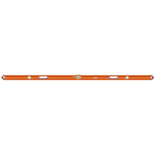 Swanson Tool Co SVB78M 78 inch Savage Magnetic Anodized Aluminum Box Beam Level with Gelshock End Caps and 3 Bubble Vials for 0°/90°/45° Measurements—Contractor Series
