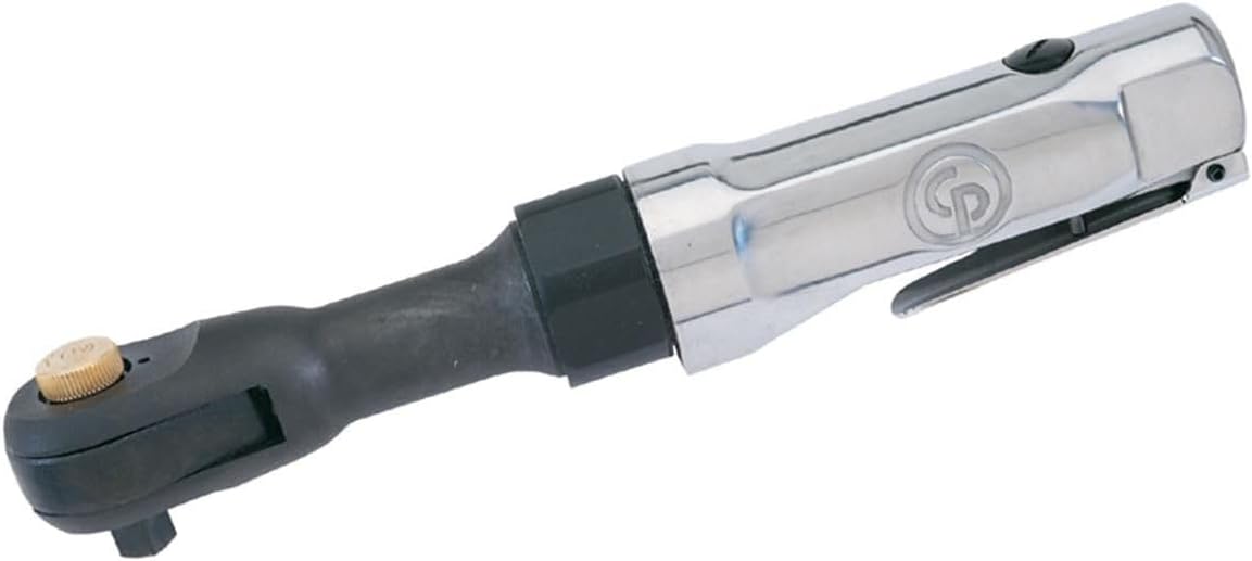 Chicago Pneumatic CP828 - Air Ratchet Wrench, 3/8 Inch, Aluminum Housing, Torque (Min/Max) 9.6-51.6 ft. lbf / 13-70 Nm, 150 RPM, Automotive Tools, Repair Shop, Mechanic Set