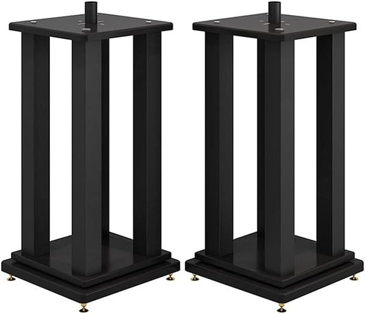 Audio Stand Audio Stand Metal Base Tray Frame Surround Desktop Stand Multimedia Stand Floor Speaker Stand 2 Black Speaker Wall mounts(S-70)