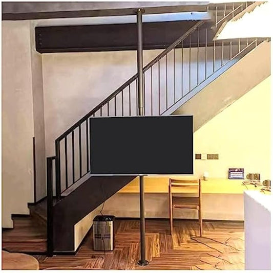 Adjustable TV Stand with Swivel Wall Mount 360° Rotating Floor Bracket for 32 75 Inch TVs Max VESA 600x400 mm Height Adjustable 110 135 cm Perfect for Home Theater.