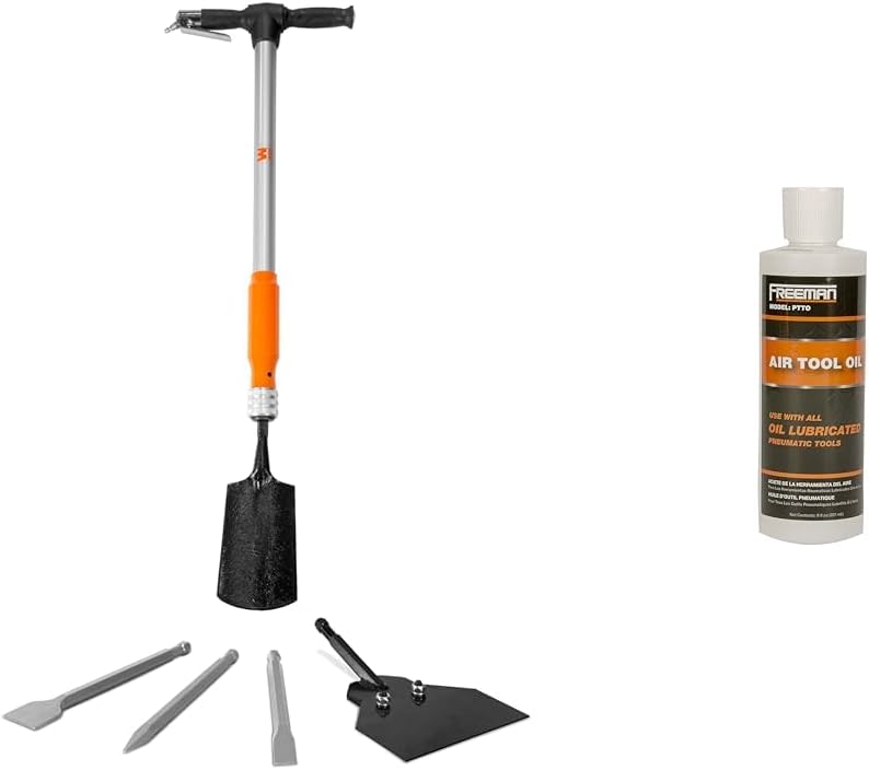 WEN 61635 5-in-1 Pneumatic Multi-Function Tool with Scraper, Shovel, and Chisel Attachments
