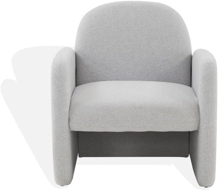 SAFAVIEH Couture Collection Patsy Modern Light Grey Felt Chiclet Accent Chair for Living Room, Home Office, Study, Bedroom