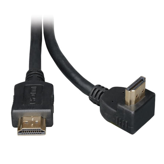 Tripp Lite Eaton Series P568-006-RA 4K HDMI Cable 6 ft 18Gbps Right-Angle, Gold Plated, UHD 60Hz, HDCP HDR Compatible, Cloud Care Pre-Configured Bundle Eligible (50 Pack)