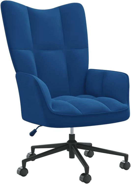 Accent Chair Arm Chair Living Room Chairs,Sleeper Sofa Relaxing Chair Blue Velvet,for Apartment Living and Home Office