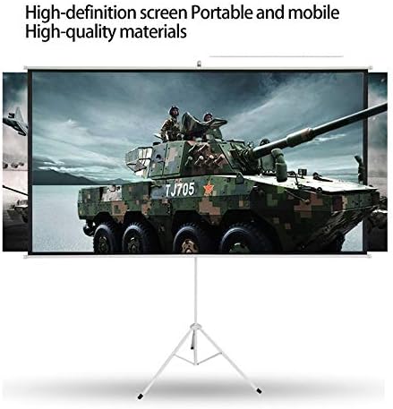 100 inch 4:3 Portable Indoor Outdoor Projector Screen Matte White Fabric Fiber Screen with Pull Up Foldable Stand Tripod