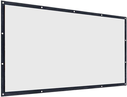 ASSYA 4:3 Portable Projector Screen, Outdoor Camping Home Folding Large Size High-Definition Black Bottom Opaque Windproof Movie Background Cloth,250 inches