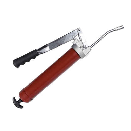 Alemite 500-E Lever Action Grease Gun, Professional Series, 18" Flexible Hose, 16 oz or 24 oz Capacity, up to 10,000 psi Pressure, Rugged Aluminum Head, Vinyl Grip, 3 Way Loading, Bleeder Valve